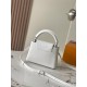 Louis Vuitton Capucines Mini Bag Taurillon and ostrich leather M21164 White High