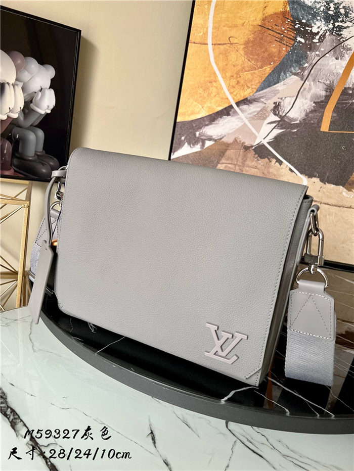 Louis Vuitton NEW MESSENGER Aerogram cowhide leather Grey M59327 High