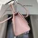 WOMEN'S HOURGLASS SMALL TOP HANDLE BAG Crocodile Light Pink High