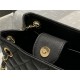 Chanel BUCKET BAG AS3176 Grained Calfskin Gold-Tone Metal Black High