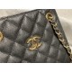 Chanel BUCKET BAG AS3176 Grained Calfskin Gold-Tone Metal Black High