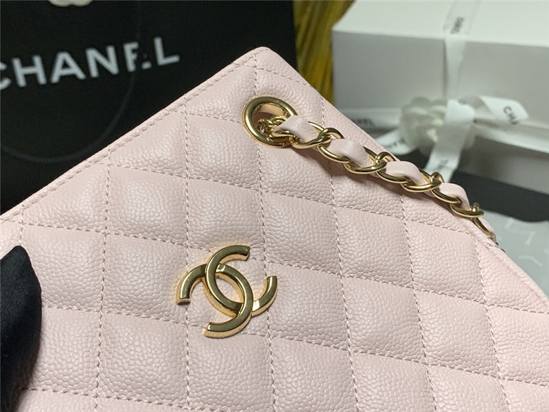 Chanel BUCKET BAG AS3176 Grained Calfskin Gold-Tone Metal Pink High