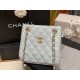 Chanel BUCKET BAG AS3176 Grained Calfskin Gold-Tone Metal Blue High