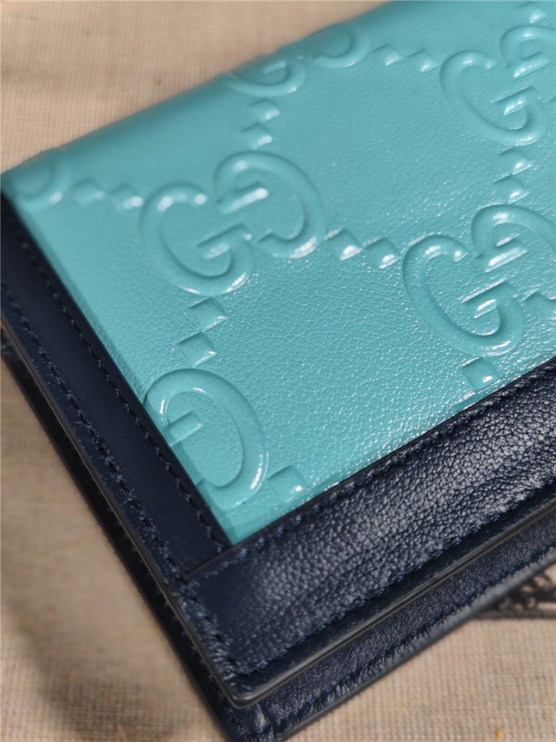 Gucci GG wallet with chain 676155 Blue High