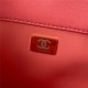 Chanel BUCKET BAG AS3116 Lambskin Enamel & Gold-Tone Metal Coral A