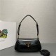 Prada Brushed leather shoulder bag 1BD345 Black High