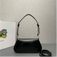 Prada Brushed leather shoulder bag 1BD345 Black High