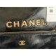 Chanel 22 SMALL HANDBAG Shiny Calfskin & Gold-Tone Metal AS3260 Black High