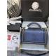 BOY Chanel FLAP BAG WITH HANDLE Python & Gold Metal High