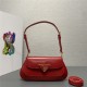 Prada Brushed leather shoulder bag 1BD345 Red High