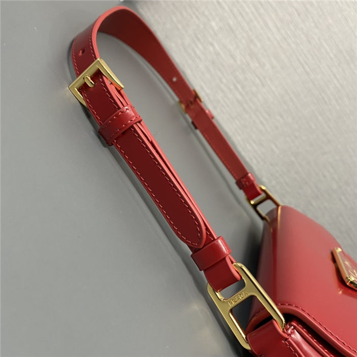 Prada Brushed leather shoulder bag 1BD345 Red High