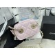 Chanel SMALL VANITY WITH CHAIN Lambskin Imitation Pearls & Gold-Tone Metal Pink High