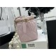 Chanel SMALL VANITY WITH CHAIN Lambskin Imitation Pearls & Gold-Tone Metal Pink High