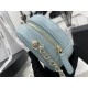 Chanel CLUTCH WITH CHAIN Lambskin Imitation Pearls & Gold-Tone Metal Blue High