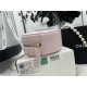 Chanel CLUTCH WITH CHAIN Lambskin Imitation Pearls & Gold-Tone Metal Pink High