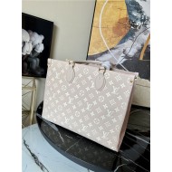 Louis Vuitton ONTHEGO MM Printed and embossed grained cowhide leather M46128 High