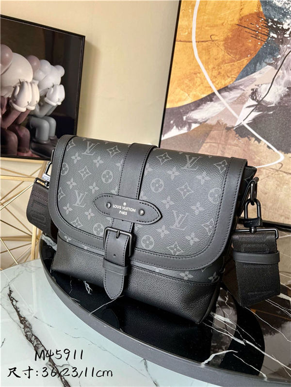 Louis Vuitton SAUMUR MESSENGER Monogram Eclipse M45911 High