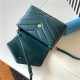 LOULOU TOY BAG IN Y-QUILTED LEATHER Gold-Tone SEA TURQUOISE High