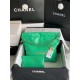 Chanel 22 SMALL HANDBAG Shiny Calfskin & Gold-Tone Metal AS3260 Green High