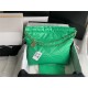 Chanel 22 SMALL HANDBAG Shiny Calfskin & Gold-Tone Metal AS3260 Green High