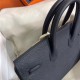 Hermes Birkin Sellier Bag 25/30cm Epsom Leather WAX Black Silver-Metal High