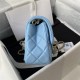 Mini FLAP BAG Lambskin Gold-Metal AS1787 Blue A