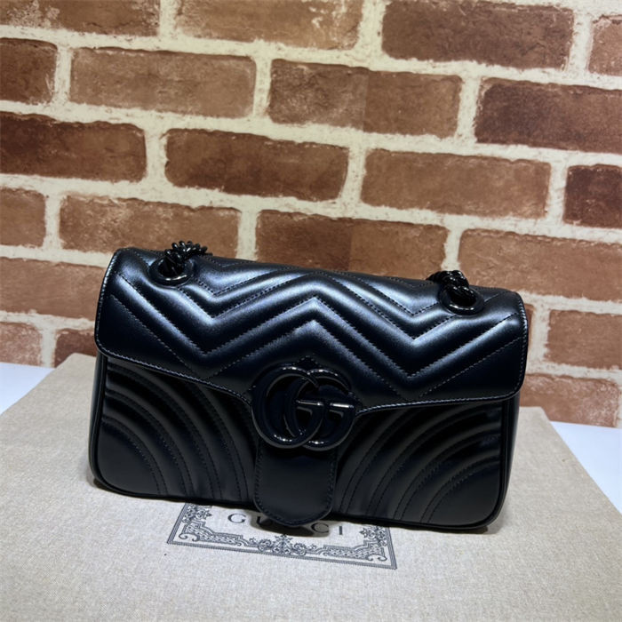 GG Marmont small matelassé shoulder bag Black High