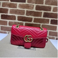 GG Marmont small matelassé shoulder bag red-II High