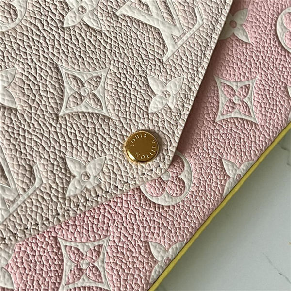 Louis Vuitton FÉLICIE POCHETTE Monogram Empreinte Beige/Pink High