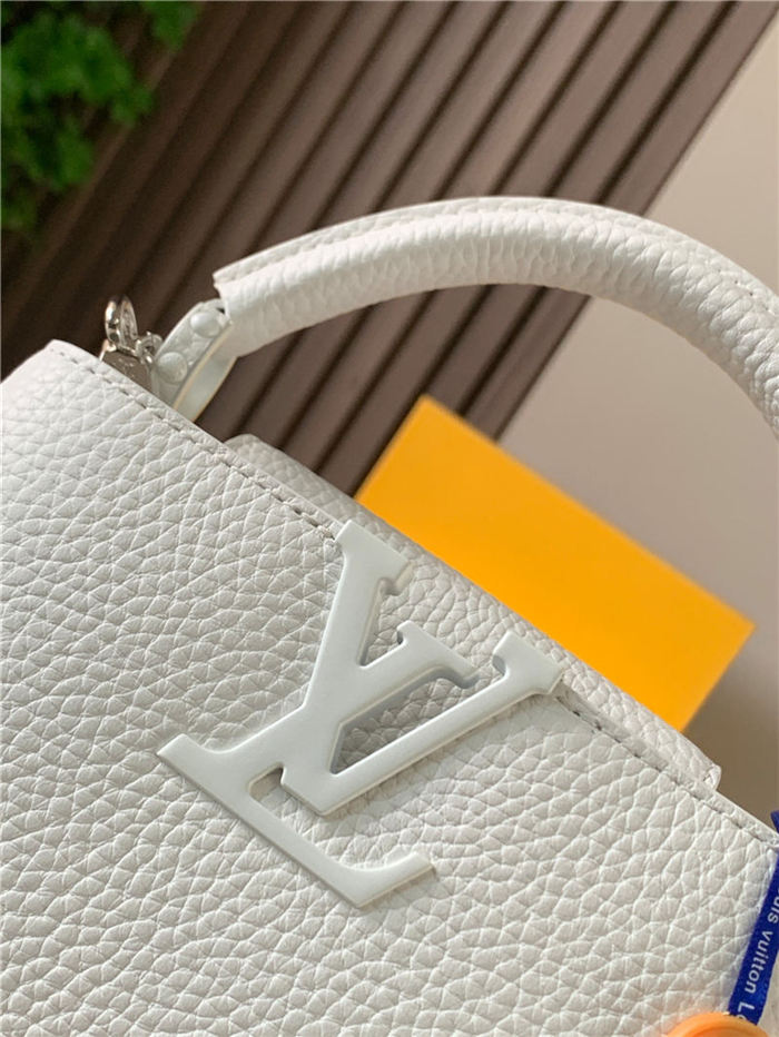 Louis Vuitton CAPUCINES MINI Taurillon White M56071 High