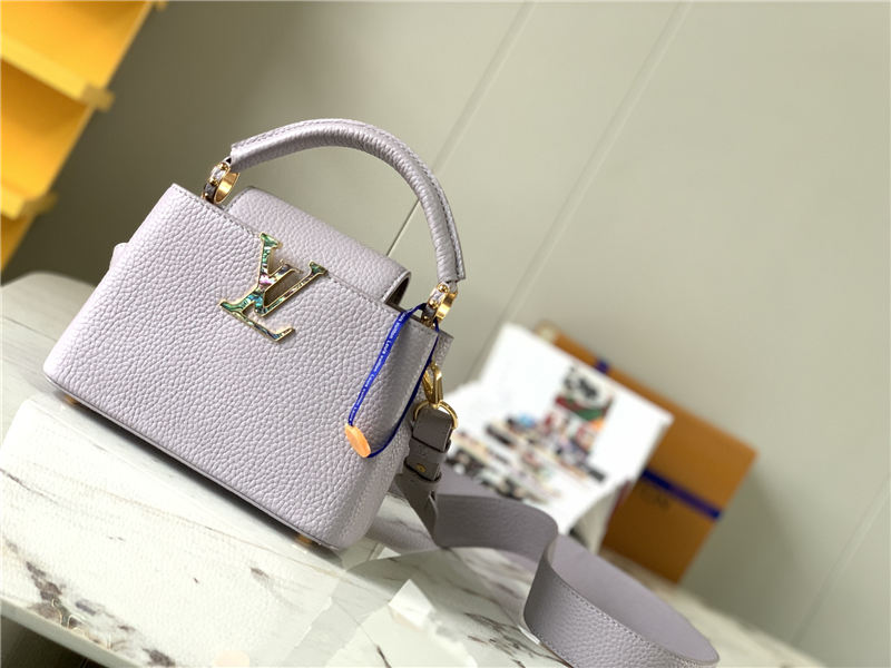 Louis Vuitton CAPUCINES MINI Taurillon Lilac M58718 High