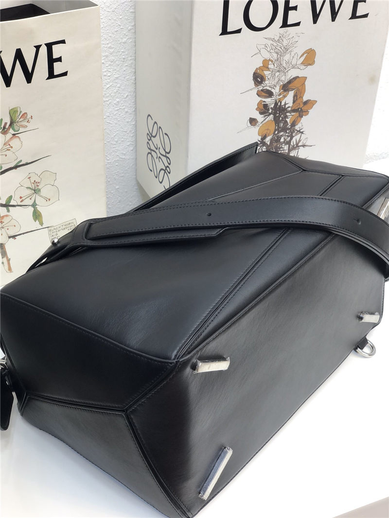 Large Puzzle bag in classic calfskin Black High