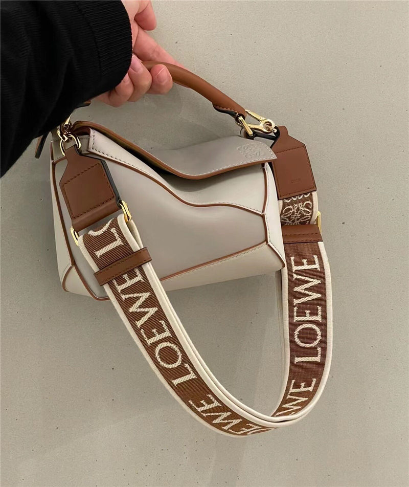 Loewe Anagram strap in jacquard and calfskin A High