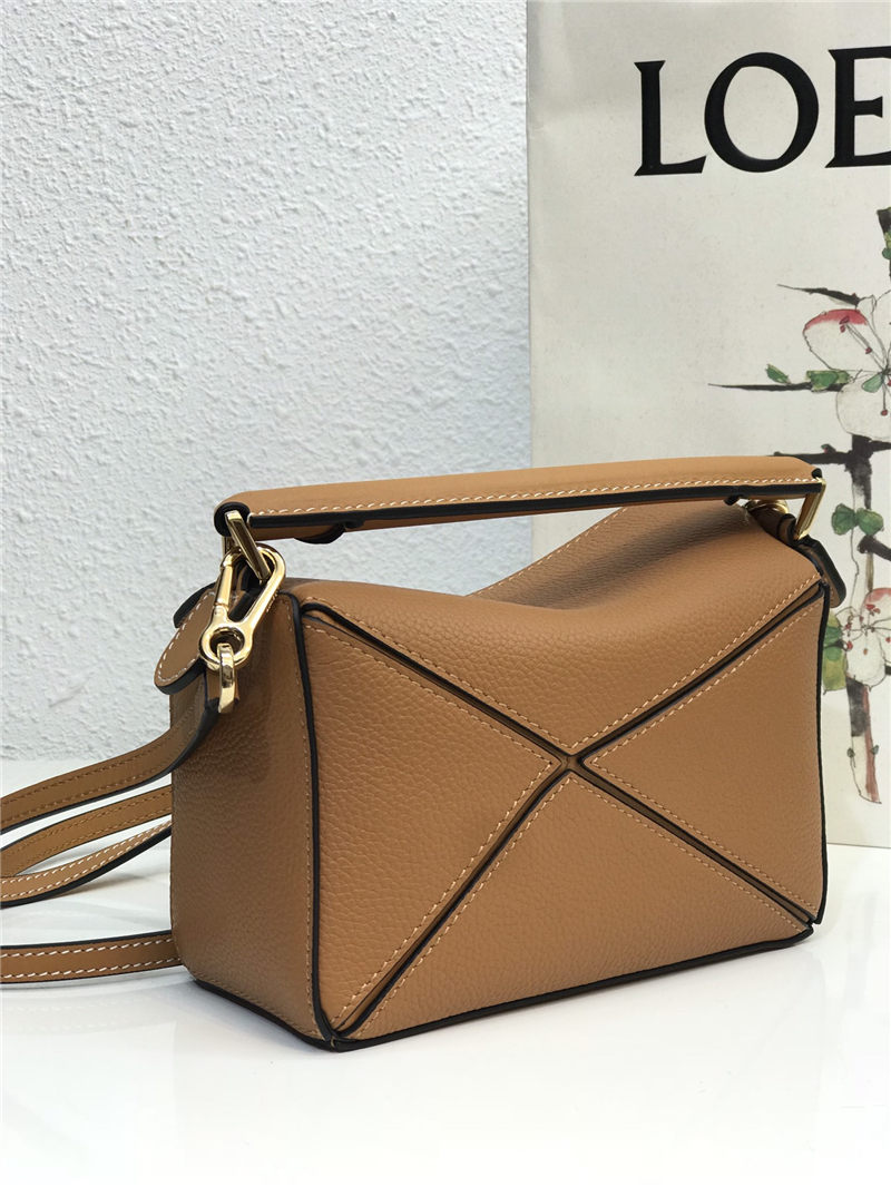 Mini Puzzle bag in soft grained calfskin High