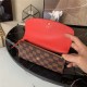 Louis Vuitton Emilie Wallet Damier Ebene Red High