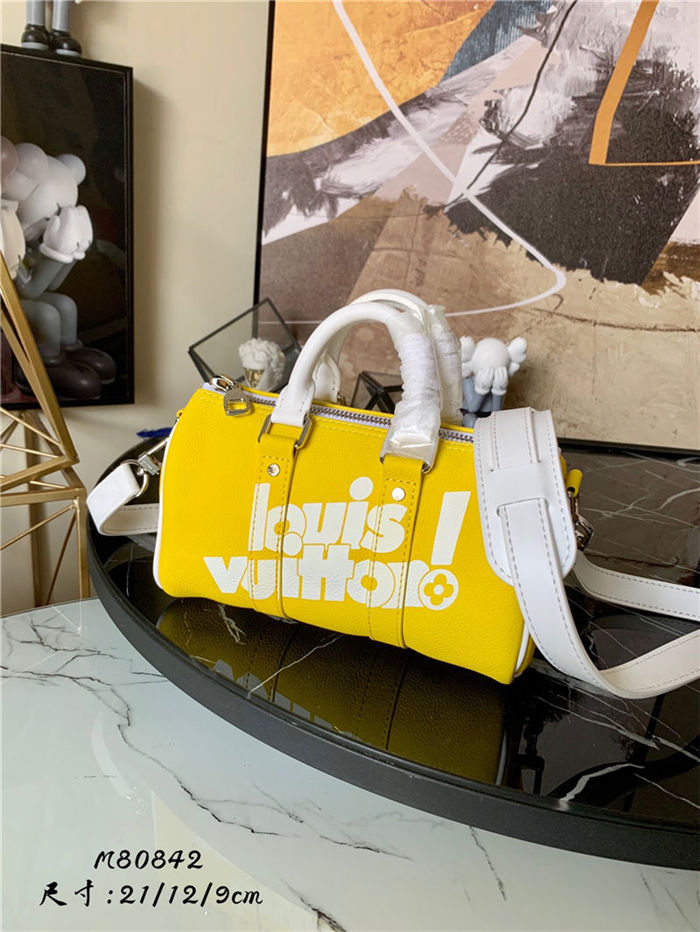 Louis Vuitton KEEPALL XS Cowhide leather M80842 Yellow High