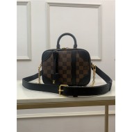 Louis Vuitton VALISETTE SOUPLE BB Damier Ebene N50063 Black High