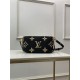 Louis Vuitton MULTI POCHETTE ACCESSOIRES Embossed supple grained cowhide leather M45777 Black/Cream High