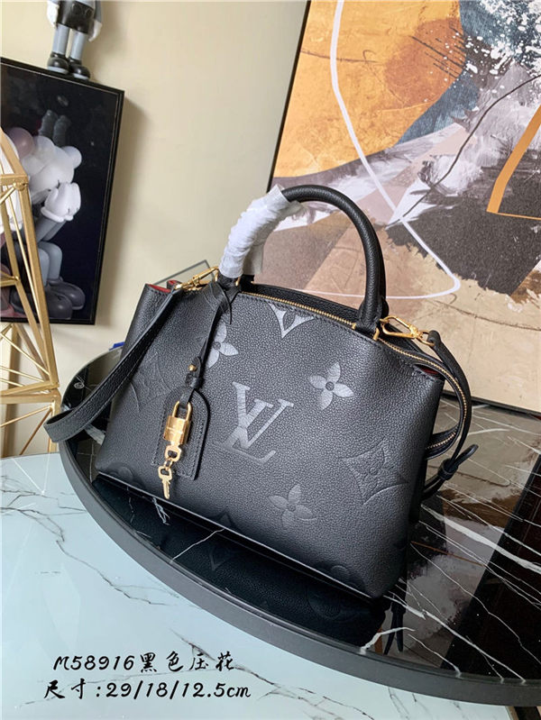 Louis Vuitton PETIT PALAIS Monogram Empreinte M58916 Black High