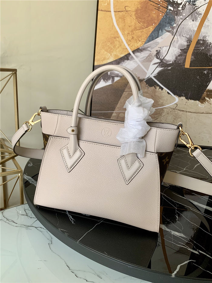 Louis Vuitton ON MY SIDE PM Calf leather Greige M57729 High