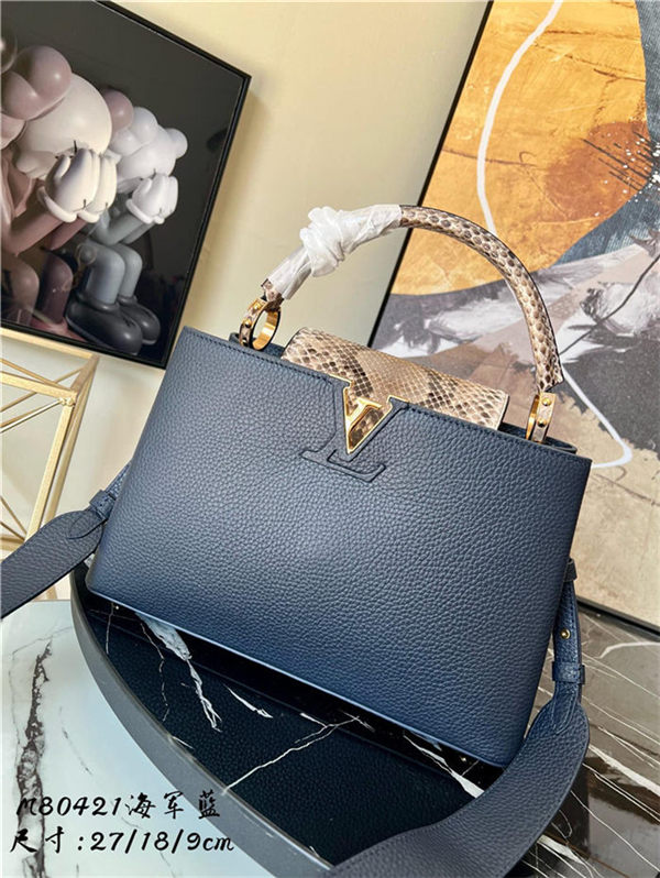 Louis Vuitton CAPUCINES BB Taurillon Navy M80421 High