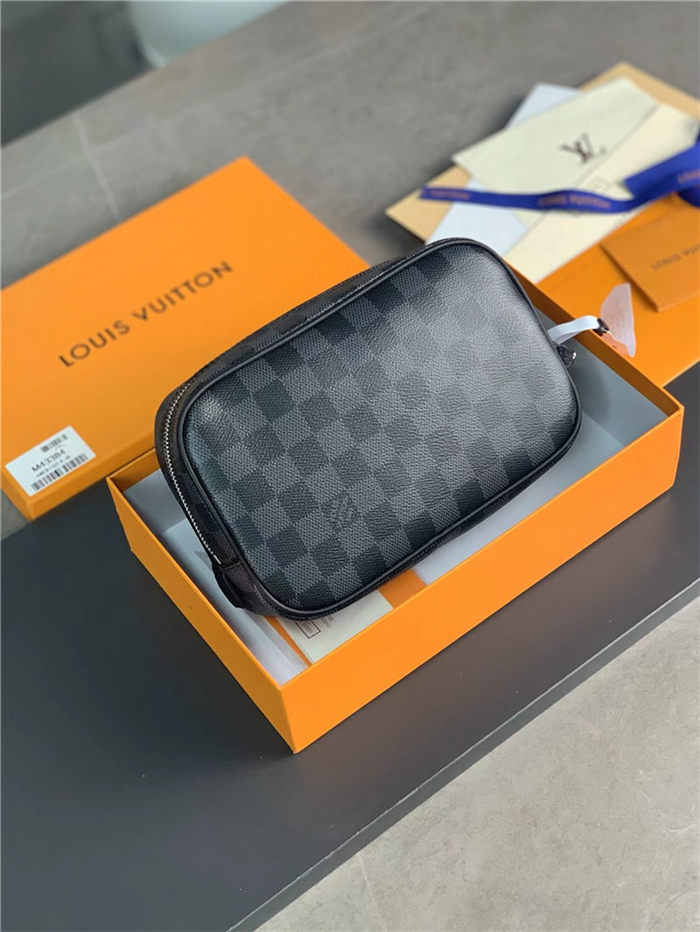 Louis Vuitton TOILET POUCH PM Damier Graphite canvas High