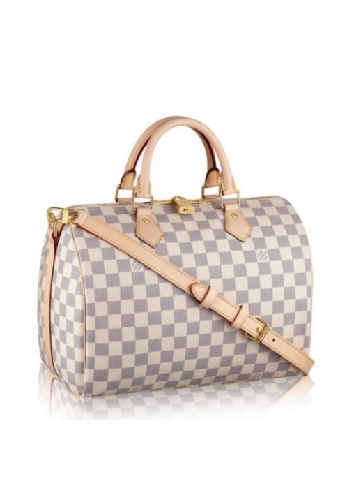 Louis Vuitton Speedy Bandoulière 30 Bag Damier Azur N41373 High