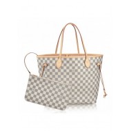 Louis Vuitton Neverfull MM Bag Damier Azur N41605 High