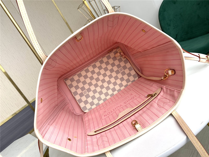 Louis Vuitton Neverfull MM Bag Damier Azur N41605 High