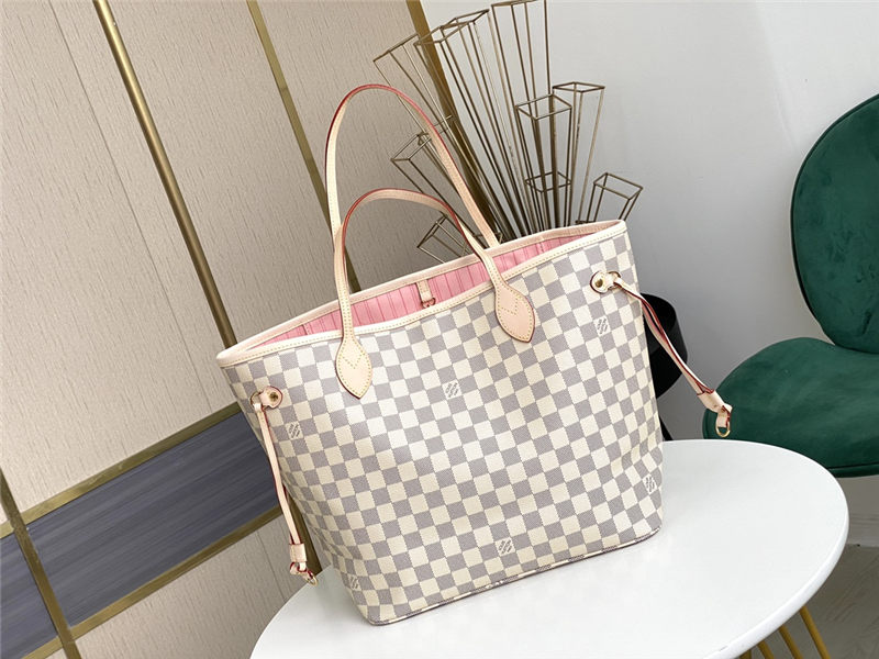 Louis Vuitton Neverfull MM Bag Damier Azur N41605 High