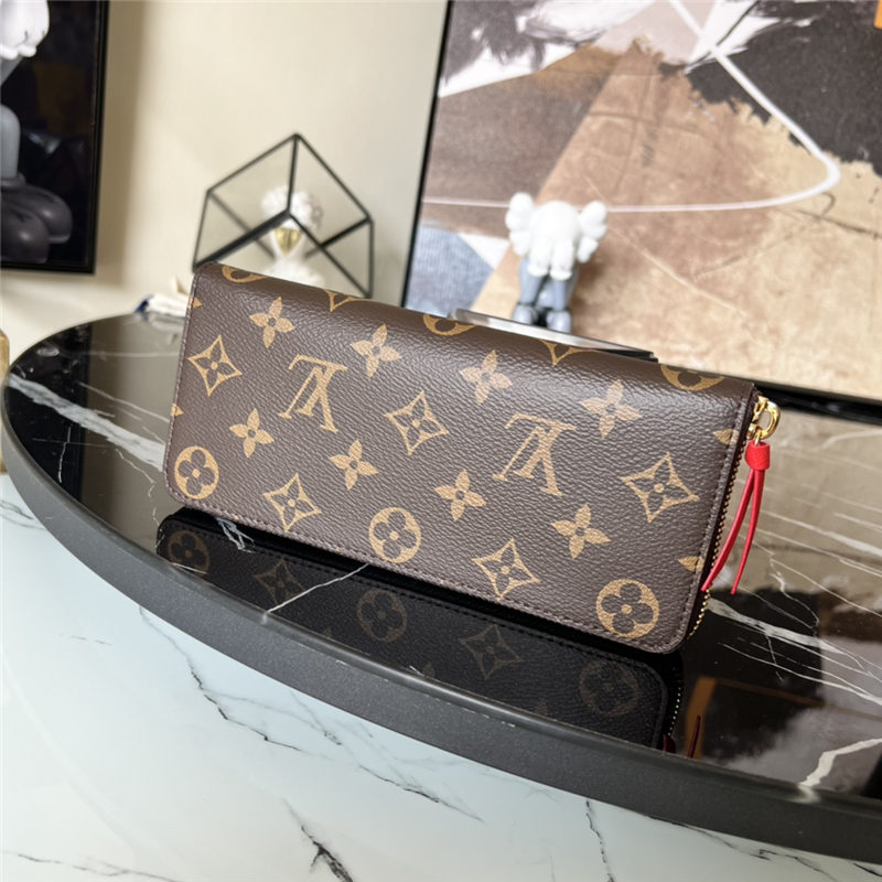 Louis Vuitton CLÉMENCE WALLET Monogram Red-Lining M60742 High