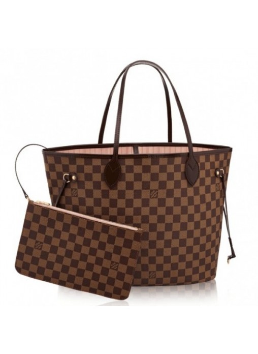 Louis Vuitton Neverfull MM Bag Damier Ebene N41603 High