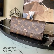 Louis Vuitton EMILIE Wallet Monogram Canvas Pink High