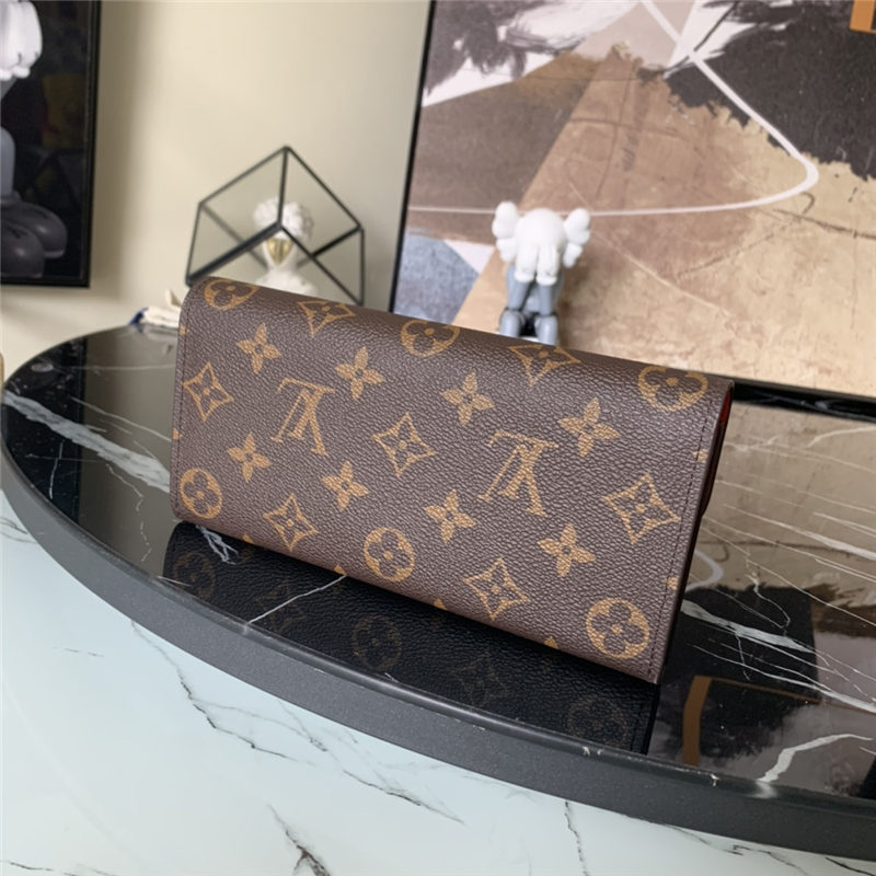 Louis Vuitton EMILIE Wallet Monogram Canvas Orange High